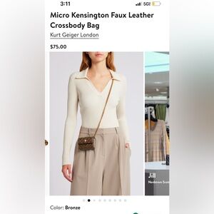 Kurt Geiger Bronze Crossbody Bag